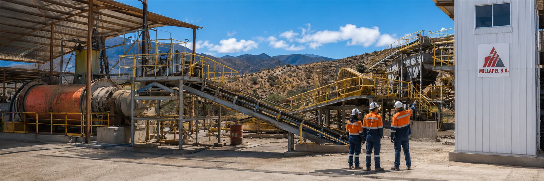 Infraestructura minera en paisaje montañoso de la Región de Coquimbo
